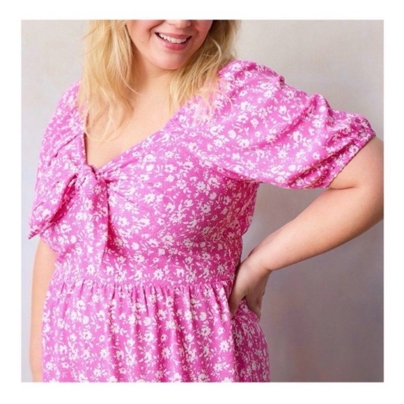 LC Lauren Conrad Pink Floral Babydoll Dress - Picture 4 of 8